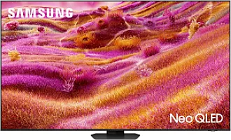 تلفزيون سامسونج 65 بوصة بمعالج نيو كوانتم 4K QLED - فضي كربوني - QA65QN90FAUXEG [وضع 2025